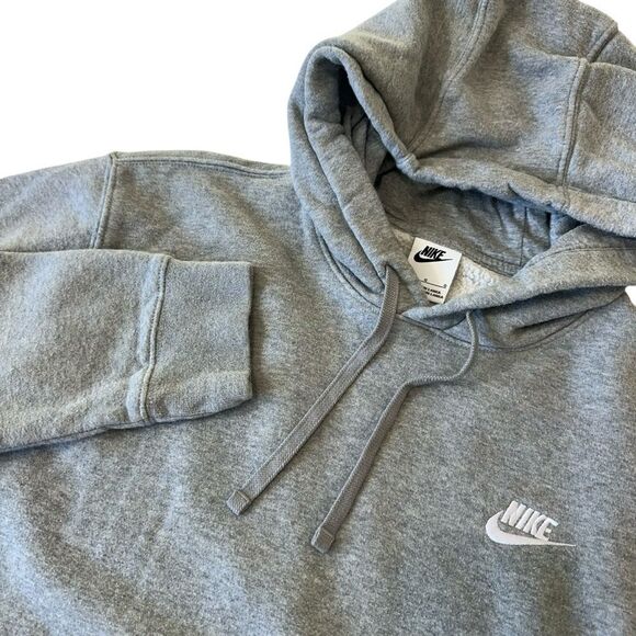 Nike Men's Gray Fleece Sportswear Hoodie, Large - Picture 5 of 7